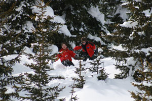 boys in snow